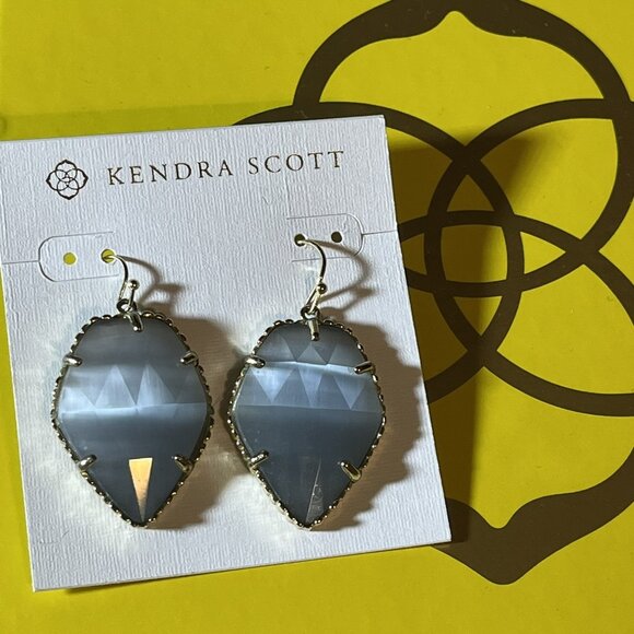 KENDRA SCOTT Retired Corley Drop Earrings in Slate - Picture 1 of 7